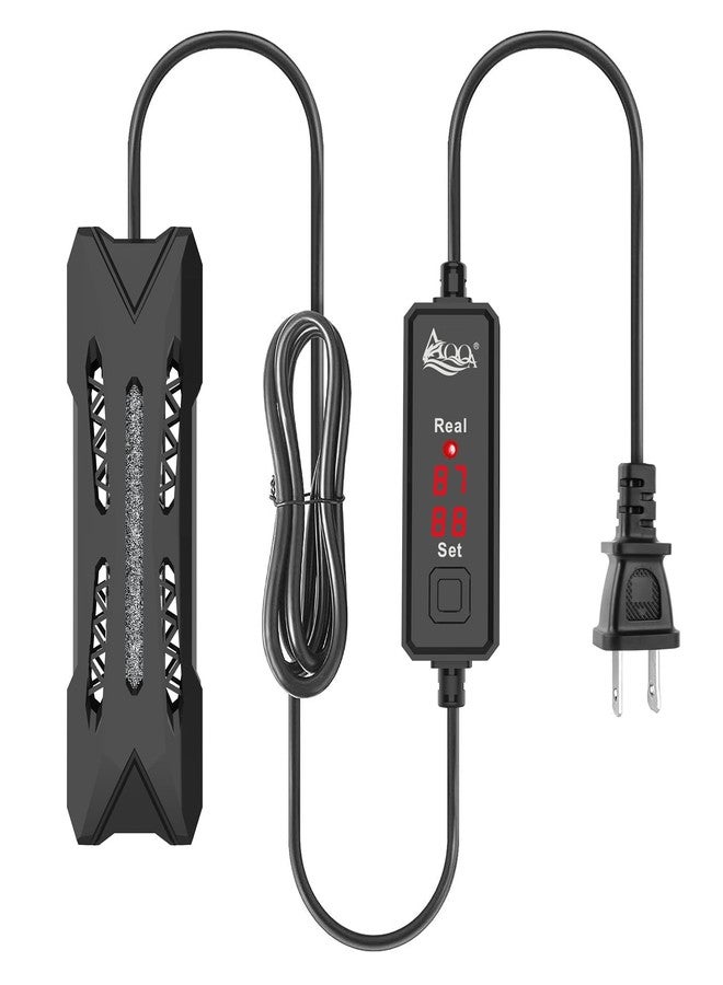 AQQA Small Aquarium Heater,Submersible Fish Tank Heater Adjustable Temperature,Mini Short Dual-use Fish Heater with LED Digital Display Thermostat,Saltwater Freshwater 150W - Image 1